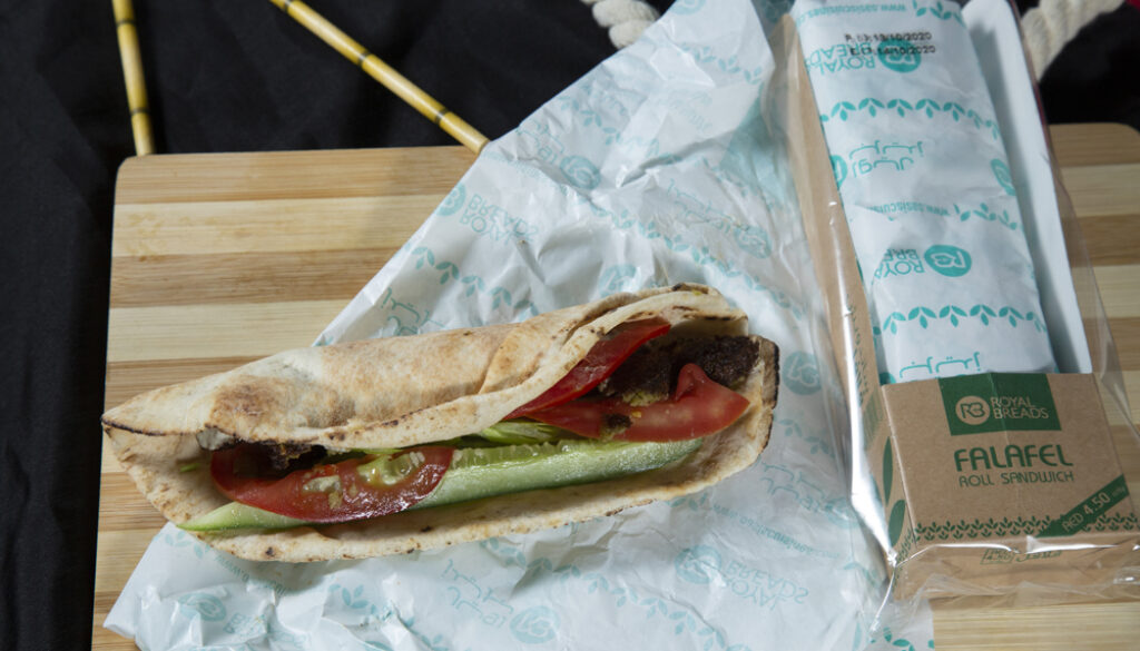 falafel roll sandwich